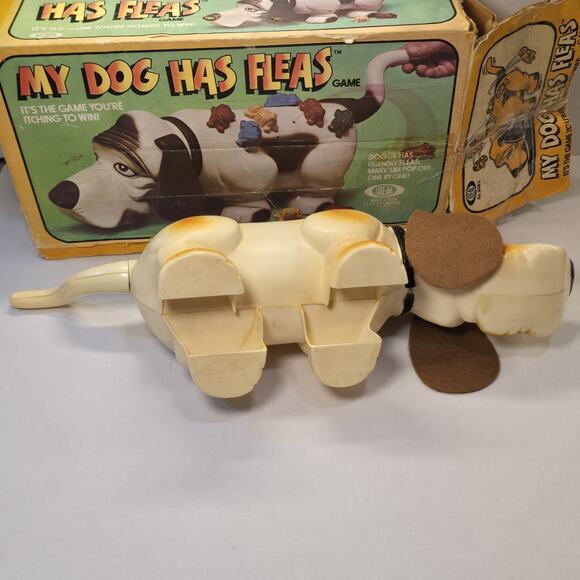My Dog Has Fleas 1979 Basset Hound Kids Toddler Family Game Box Near Complete - Picture 7 of 12